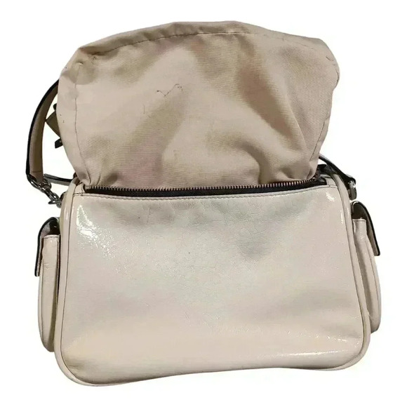 Marc Jacobs The Soft Box Satchel Top Handle Crossbody Ivory Leather Medium - Picture 12 of 12